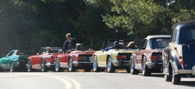 Triumph cars on tour